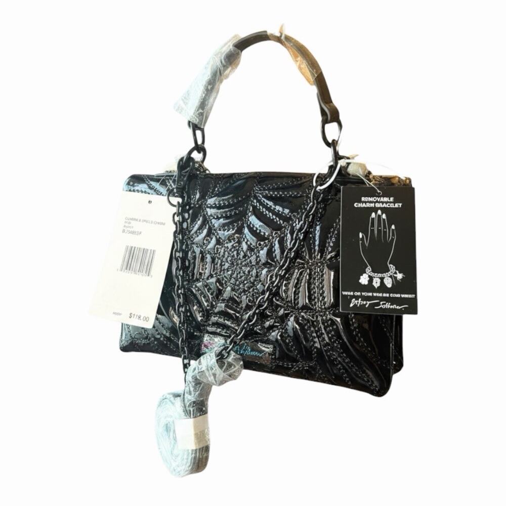 NWT Betsey Johnson Charms & Spells Bag Black Patent Halloween Crossbody HTF - Picture 5 of 11